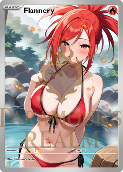 Adult Flannery Full Art Pokemon TCG Waifu Goddess Story Custom Trading Card - Image 2