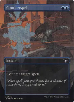 Counterspell (Borderless) Commander Masters Foil Common #630 NM MTG - Image 1
