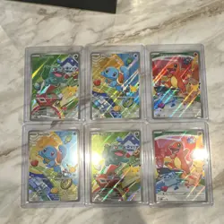 Pokemon TCG Bulbasaur Squirtle Charmander Holo Pokemon Lot 6 Cards - Image 1
