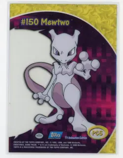Mewtwo Topps Pokemon TV Animation Edition Clear Chase Cards #PC5 SEE PHOTOS - Image 2