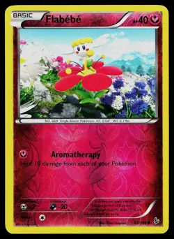 Pokemon Card Flashfire Flabebe 62/106 Reverse Holo Common - Image 1