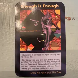 ENOUGH IS ENOUGH - DONALD TRUMP 1995 ILLUMINATI CARD GAME INWO ASSASSINS SERIES - Image 1