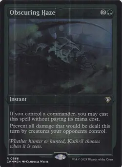 Obscuring Haze Commander Masters Foil-Etched Rare #566 NM MTG - Image 1