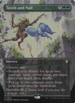 Tooth and Nail (Borderless) Commander Masters Foil Rare #652 NM MTG - Image 1