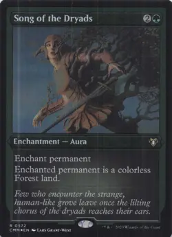 Enchantment Song of the Dryads Commander Masters Foil- Etched Rare #572 NM MTG - Image 1