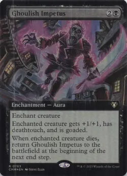 Ghoulish Impetus (Extended Art) Commander Masters Foil Rare #763 NM MTG - Image 1