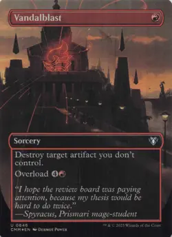 Vandalblast (Borderless) Commander Masters Foil Uncommon #646 NM MTG - Image 1