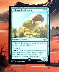 MTG Colossal Rattlewurm Regular OTJ 159 NM R - Image 1