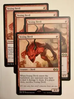 4x MTG Magic the Gathering Vexing Devil (154/254) Ultimate Masters Playset - Image 1