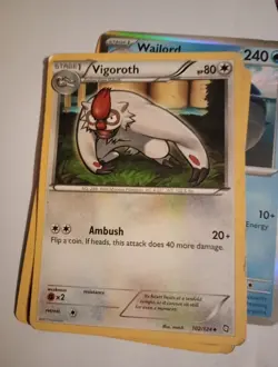 Pokemon Cards-Pansear, Slurpuff, Taillow, Vigorath, And Rev Holo Wailord - Image 2