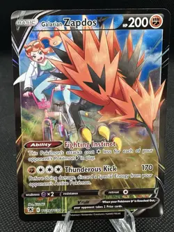 Galarian Zapdos V TG19/TG30 Pokemon Astral Radiance Trainer Gallery Holo NM - Image 1
