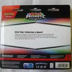 Prismatic Evolutions Scarlet & Violet POKEMON TCG 2 Booster Pack Blister - Image 2