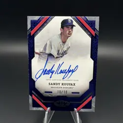 2025 Topps Tier One Sandy Koufax Autograph Bookend! 10/10 Brooklyn Dodgers - Image 1