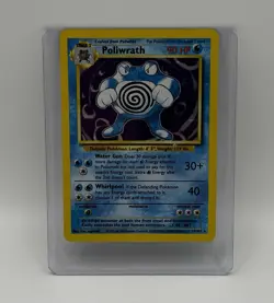 Pokemon Poliwrath 13/102 Base Set Holo Rare Stage 2 90 HP English Card - Image 1