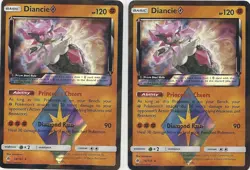 2 RARE DIANCIE PRISM STAR 74/131- HOLO- FORBIDDEN LIGHT Pokemon Card-MINT - Image 1