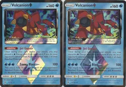 2 RARE VOLCANION PRISM STAR 31/131- HOLO- FORBIDDEN LIGHT Pokemon Card-MINT - Image 1