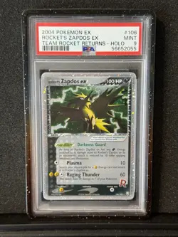 Polemon Card Rockets Zapdos EX 106/109 Team Rocket Returns Holo PSA 9 - Image 1