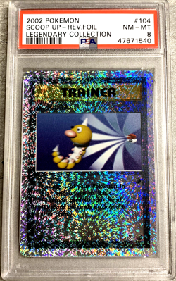Pokemon Card Scoop Up Rev. Foil PSA 8 NM-Mint, Legendary Collection 104/110 2002 - Image 1