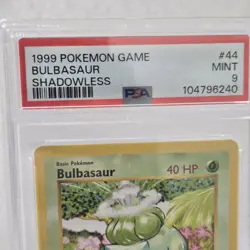PSA 9 MINT Bulbasaur 44/102 SHADOWLESS Base Set Pokemon Card 511 - Image 3