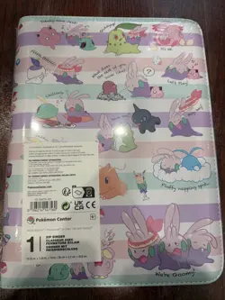Pokemon Center TCG We're Goomy Zip Binder 9 Pocket 360 Cards Storage NEW ON HAND - Image 1