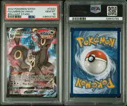 2022 POKEMON SWORD & SHIELD BRILLIANT STARS FULL ART/UMBREON VMAX TG23 PSA 10 - Image 3