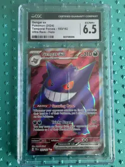 Pokemon Gengar EX Temporal Forces Ultra Rare Holo Card 193/162 CGC 6.5 - Image 1