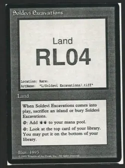 ***Soldevi Excavations Playtest Card** MTG Alliances Magic Kid Icarus - Image 1