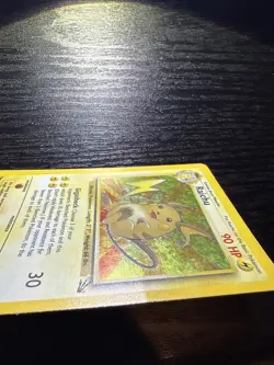 Pokemon Card - Raichu Fossil 14/62 Holo Unlimited Holo Rare Damaged - Image 2
