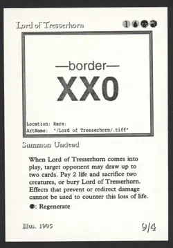 ***Lord of Tresserhorn Playtest Card** MTG Alliances Magic Kid Icarus - Image 1