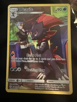 Pokemon TCG Weavile Secret Rare Card 238/236 Sm-Cosmic Eclipse Mint - Image 1