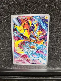 Pokemon TCG Stellar Crown Zeraora Holo Card Illustration Rare 151/142 NM - Image 1