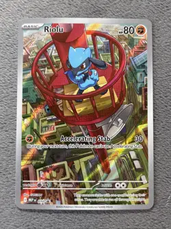 Riolu 010 Mega Evolution ETB promo NM Pokemon Card - Image 1