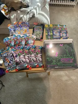 Sealed Pokemon Card Lot - Includes PC ETB, 13 Sleeved Booster Packs, Ect - Image 1