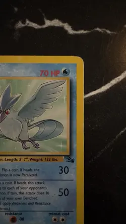 Pokemon TCG Articuno 17/62 Unlimited Non-Holo Rare Fossil set 1999 - Image 3