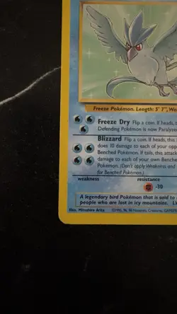 Pokemon TCG Articuno 17/62 Unlimited Non-Holo Rare Fossil set 1999 - Image 5