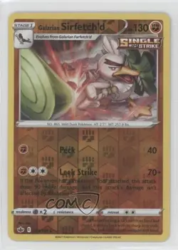 Galarian Sirfetch'd Reverse Foil Pokemon Sword & Shield Chilling Reign #079 - Image 1