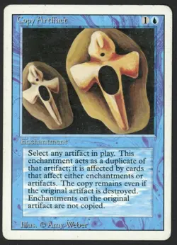 ***Copy Artifact (Edge Crease)** MTG Revised Magic Kid Icarus - Image 1