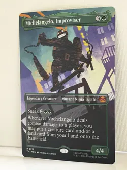 Michelangelo, Improviser (Borderless) M TMNT Foil 219 NM - Image 5