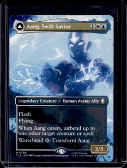 2025 Magic The Gathering Avatar Aang and La Ocean's Fury Swift Savior Rare #0298 - Image 1