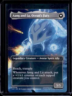 2025 Magic The Gathering Avatar Aang and La Ocean's Fury Swift Savior Rare #0298 - Image 2