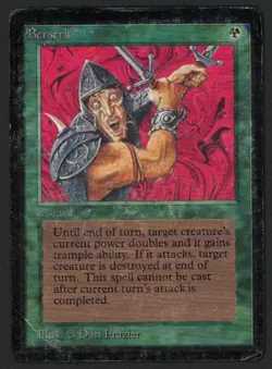 ***Beta Berserk (Heavy Ink)** MTG Beta Magic Kid Icarus - Image 1