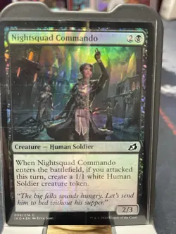 Nightsquad Commando Foil (098) Ikoria: Lair of Behemoths IKO Misprint Foil Peel - Image 1