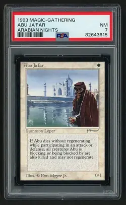 ***PSA 7 Abu Ja'far** MTG Arabian Nights Magic Kid Icarus - Image 1