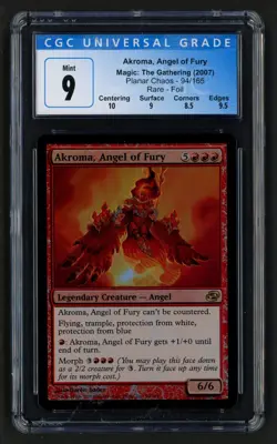 ***CGC 9 FOIL Akroma, Angel of Fury** MTG Planar Chaos Magic Kid Icarus - Image 1