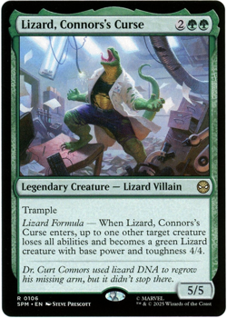 Lizard, Connors's Curse - 0106 - Marvel's Spider-Man MTG - NM/M - English - Image 1