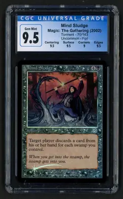 ***CGC 9.5 FOIL Mind Sludge** MTG Torment Magic Kid Icarus - Image 1