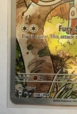 Pokemon TCG Meowth 106/094 Full Art Illustration Rare Holo Phantasmal Flame EN - Image 4