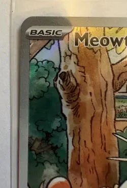 Pokemon TCG Meowth 106/094 Full Art Illustration Rare Holo Phantasmal Flame EN - Image 5