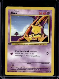 1999 Pokemon 1st Edition Abra #43/102 - Image 1