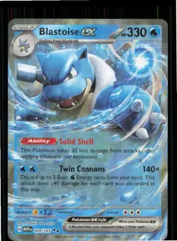 Blastoise ex 009/165 Double Rare 151 Pokemon Near Mint - Image 1